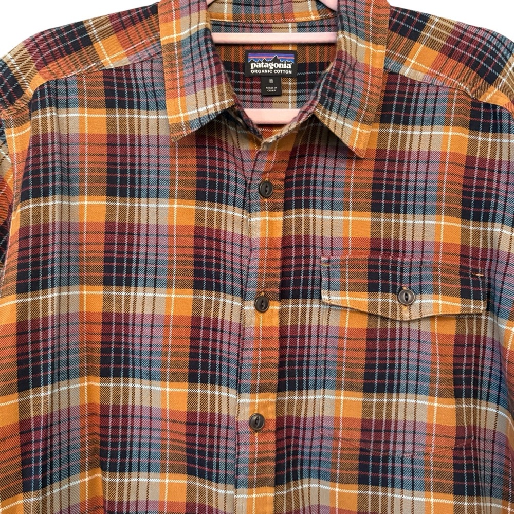 PATAGONIA Cotton Fjord Flannel 
Tartan Plaid Button Down Shirt, Sz M - Picture 9 of 14